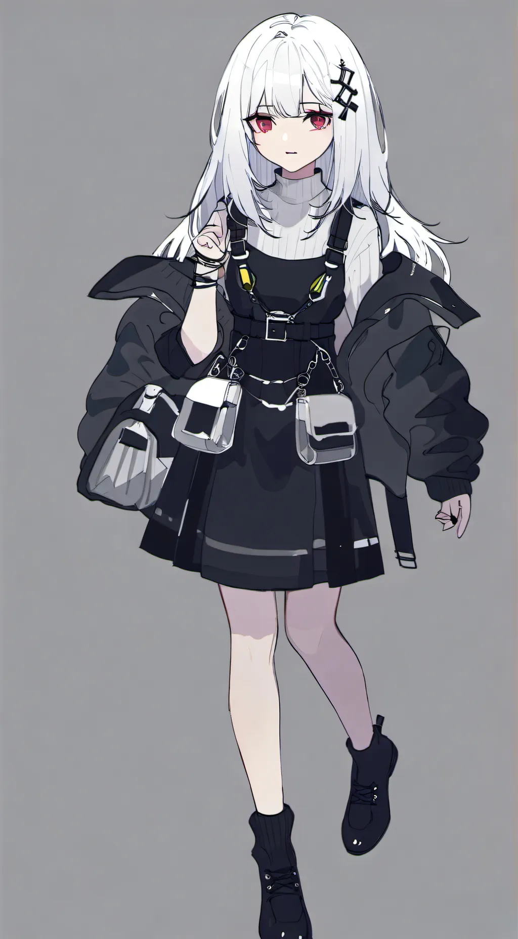 ai character: Violet background