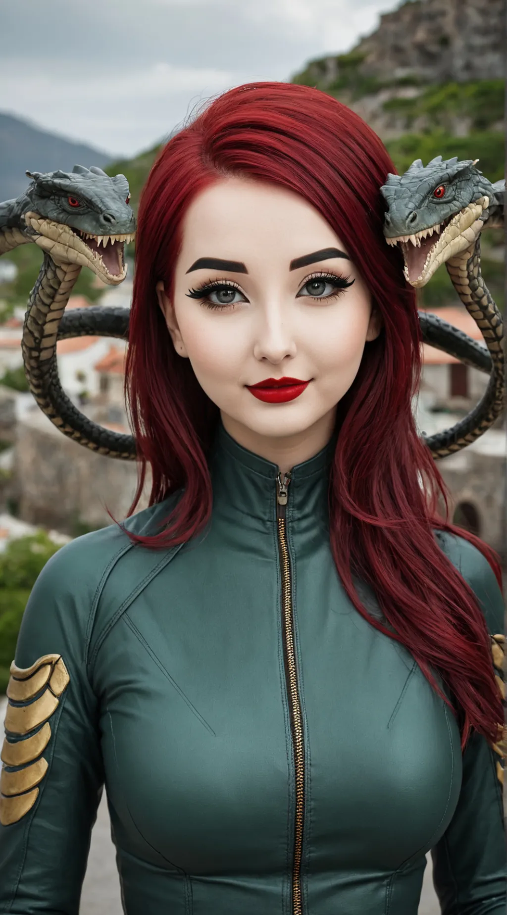 ai character: Mulher Hydra background