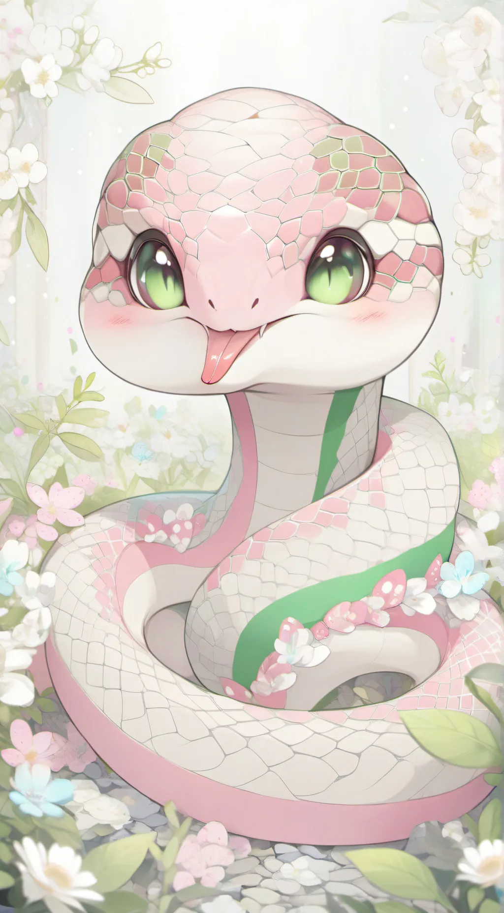 ai character: Baby snake background
