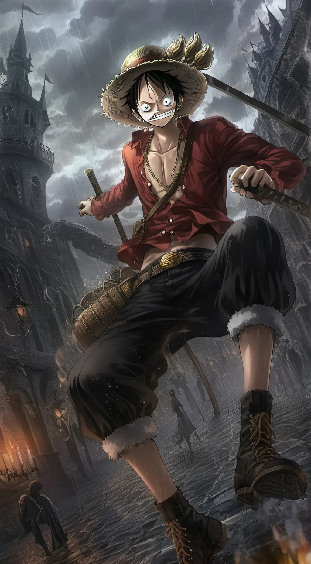 ai character: Luffy background