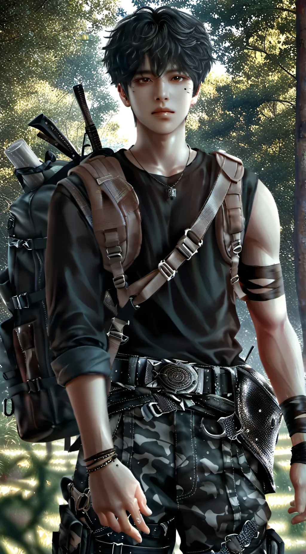 ai character: •`Justin★ background