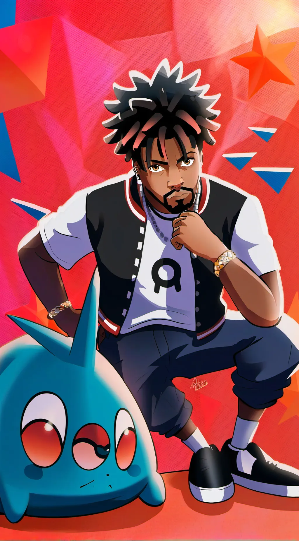 ai character: Juice WRLD background