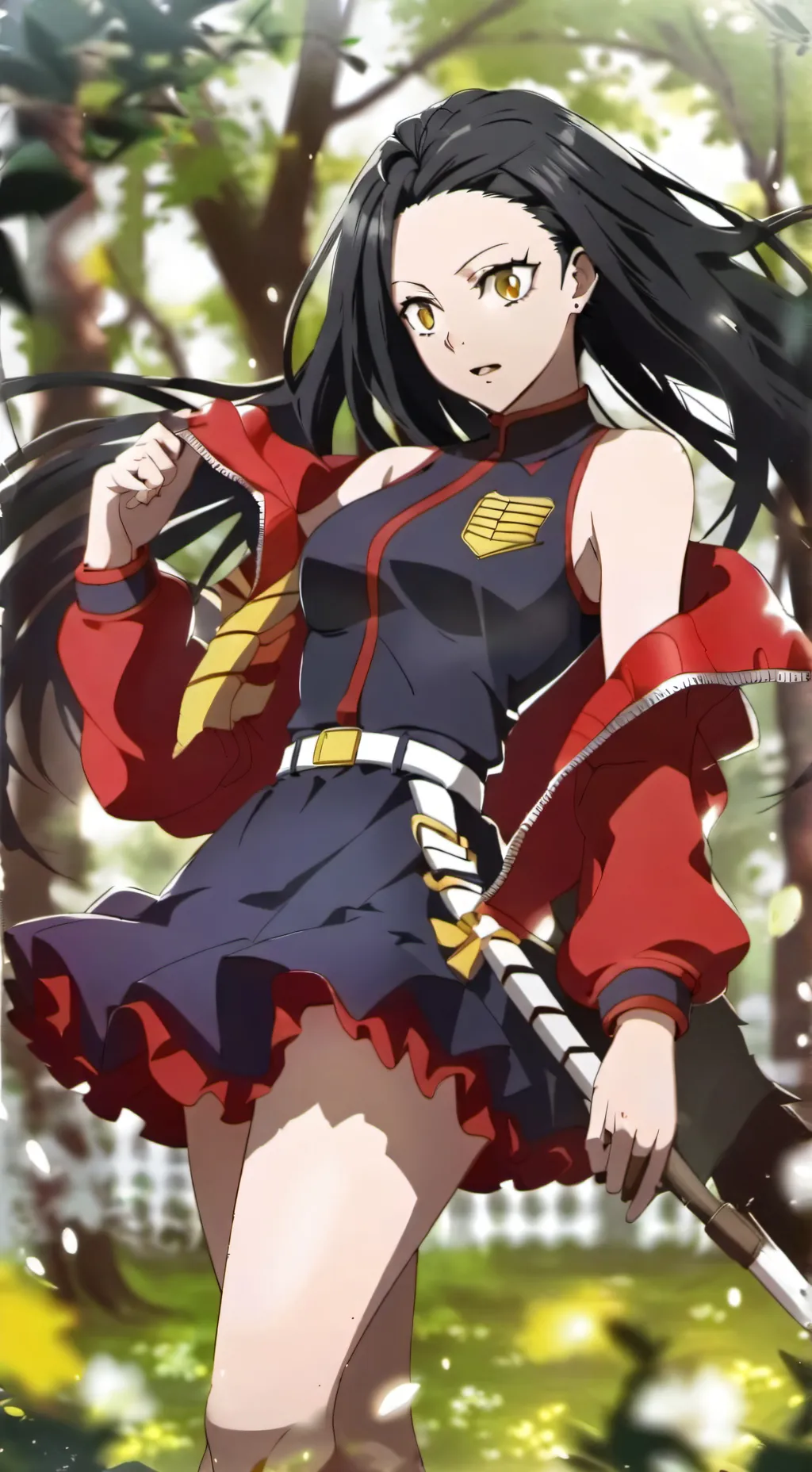 ai character: Momo Yaoyorozu background