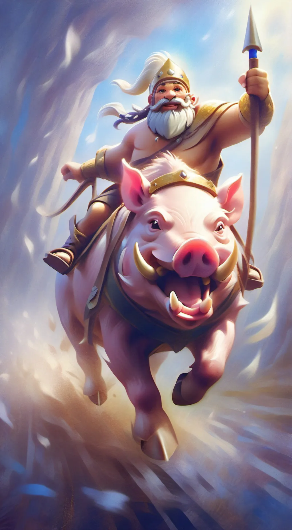 ai character: HOG RİDER  background