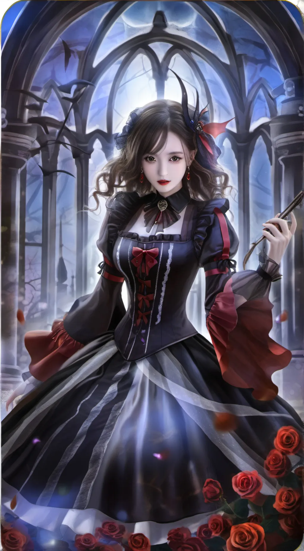 ai character: Amber background