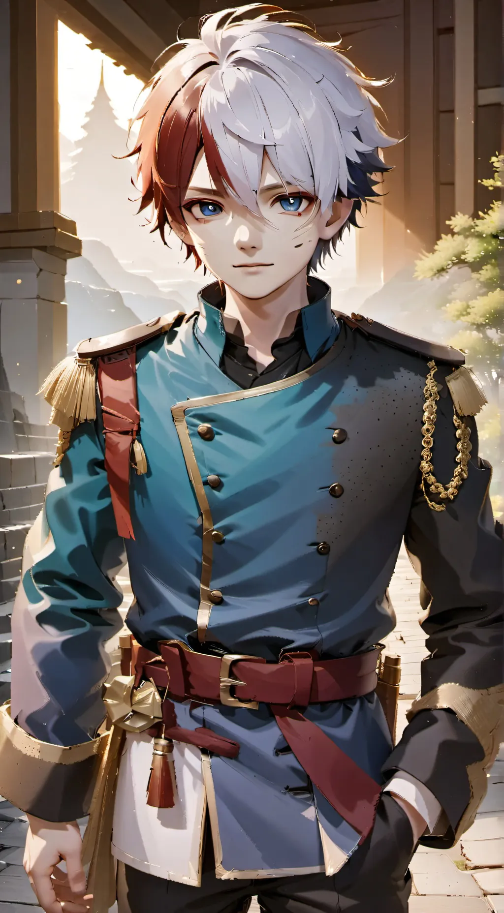 ai character: Shoto Todoroki background