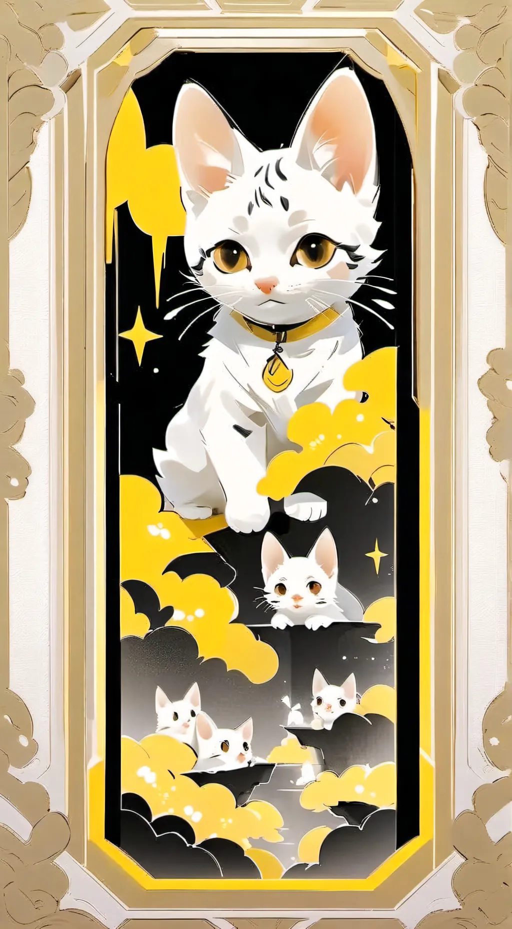 ai character: Little cat background