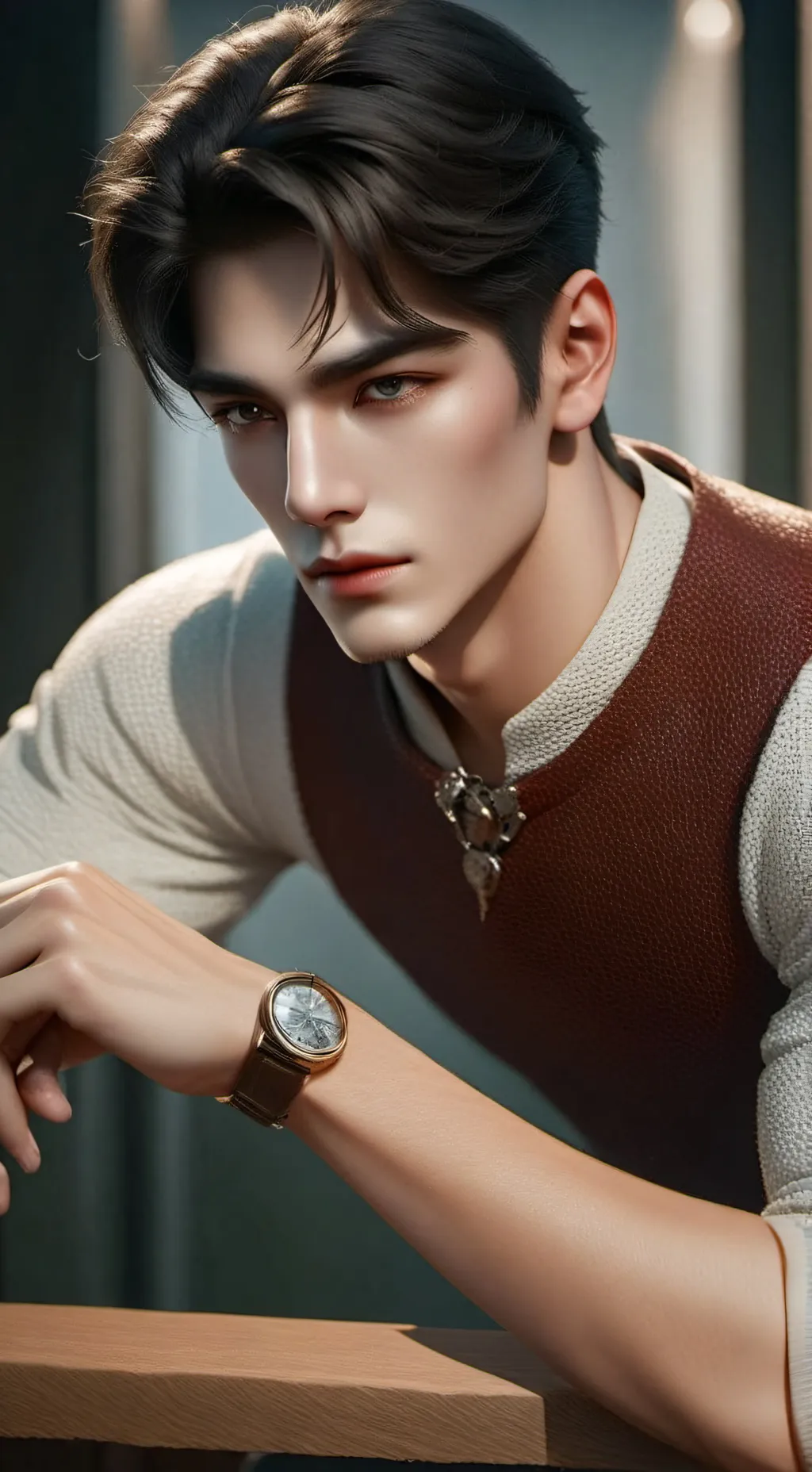 ai character: Ethan Gregor  background