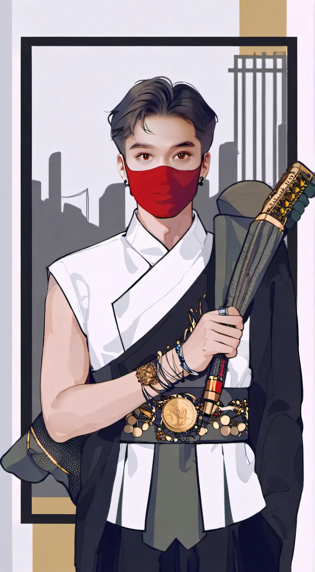 ai character: kim taehyung  background