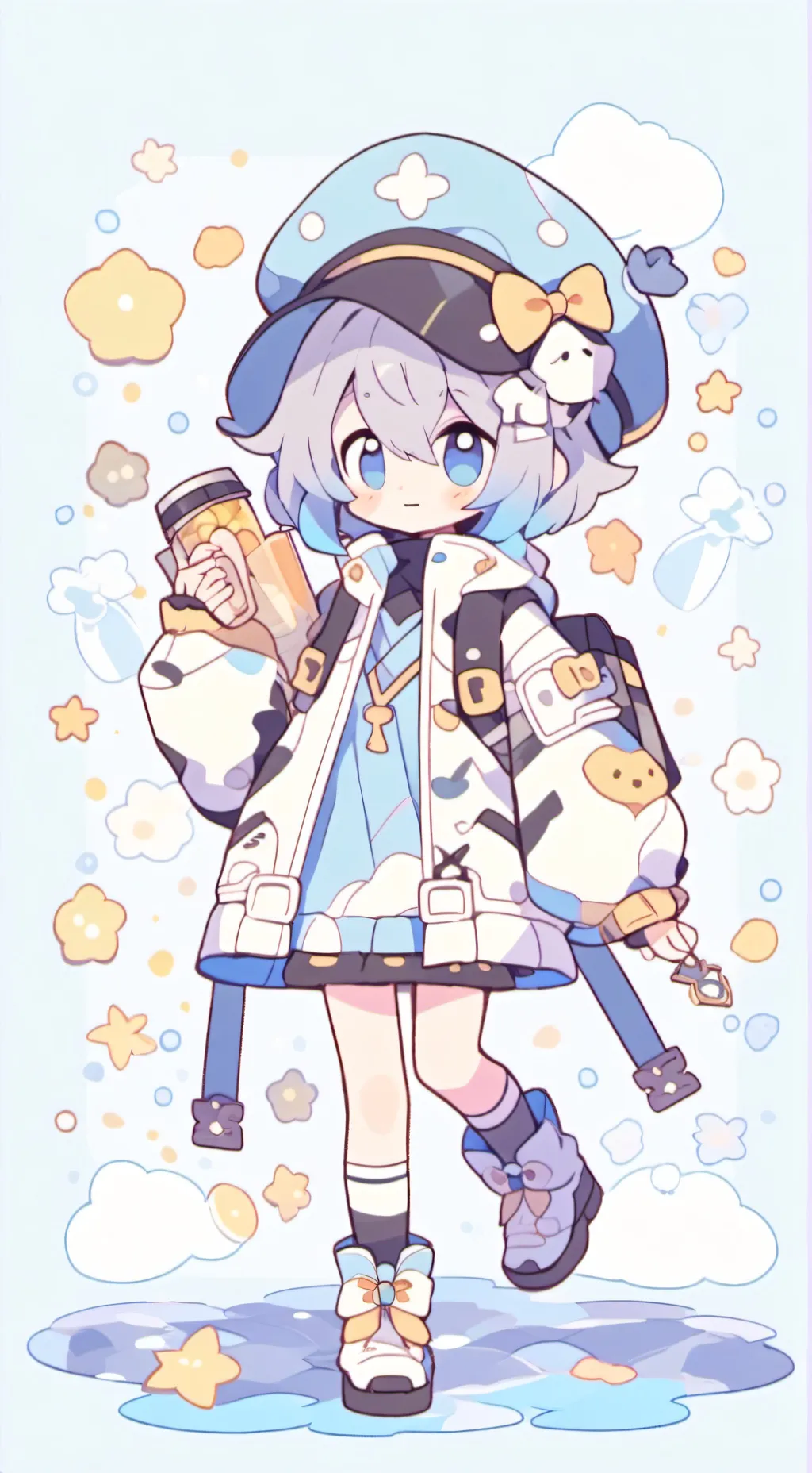 ai character: ShadowVanilla💙💛 background