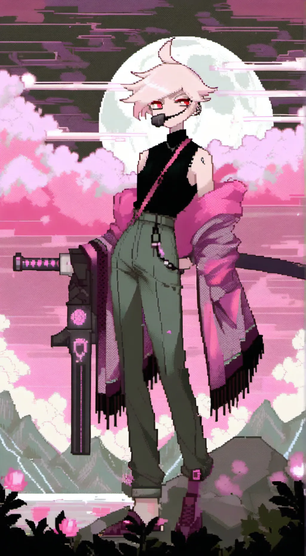 ai character: Angel dust  background