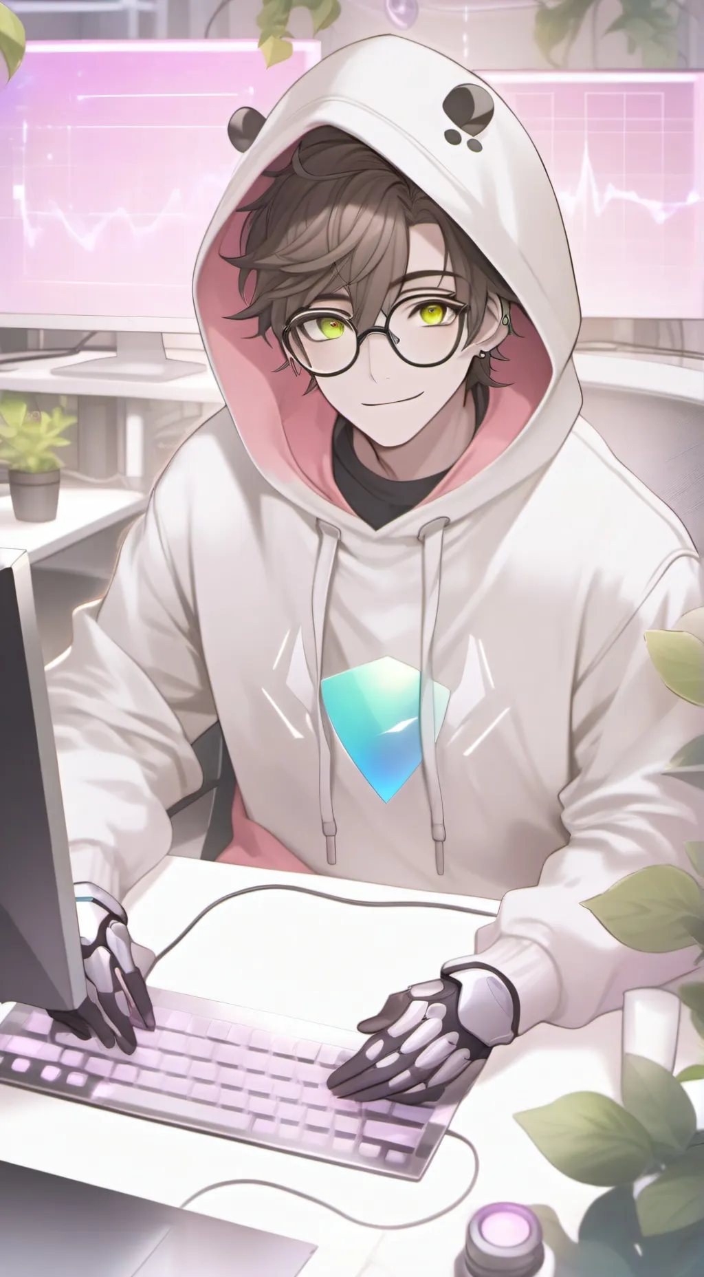 ai character: Cyber Guardian: Rise of the AI Defender background
