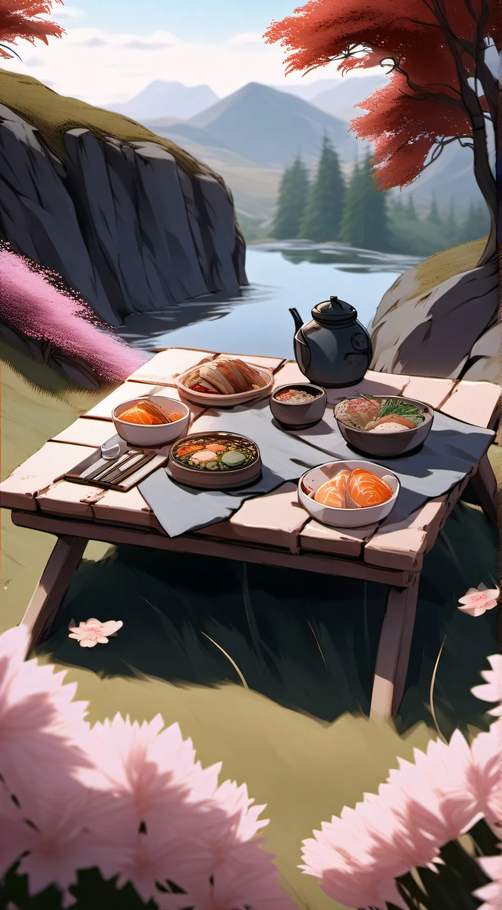 ai character: ★🧺 KNY picnic🍎★ background