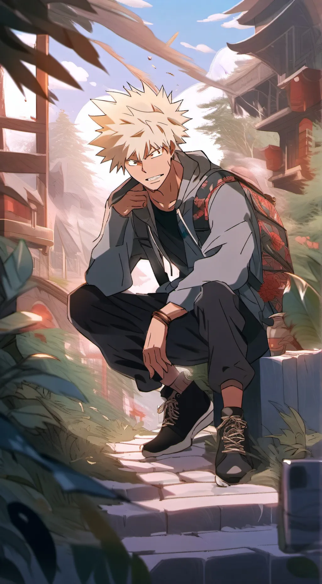 ai character: bakugo background