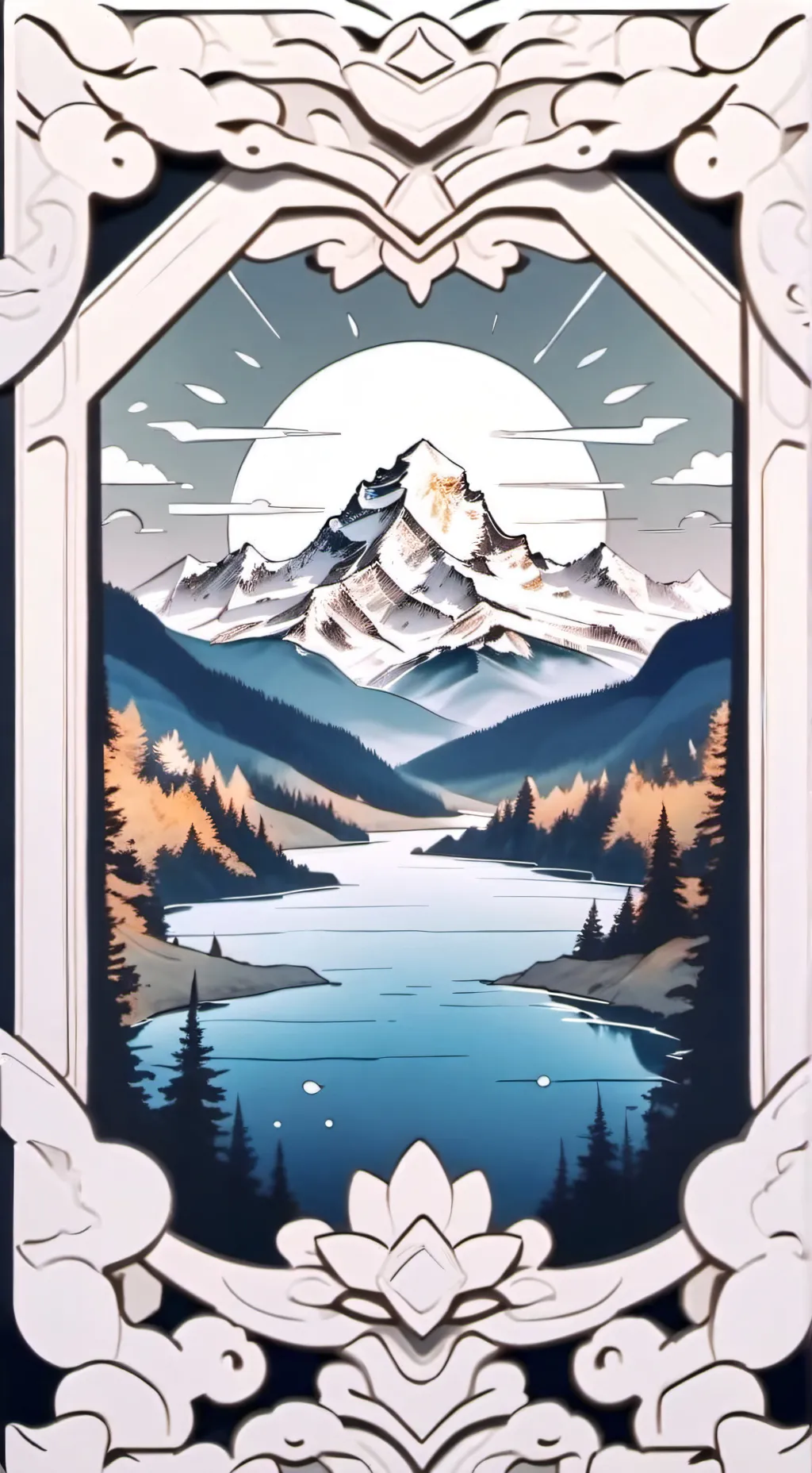 ai character: Winter background