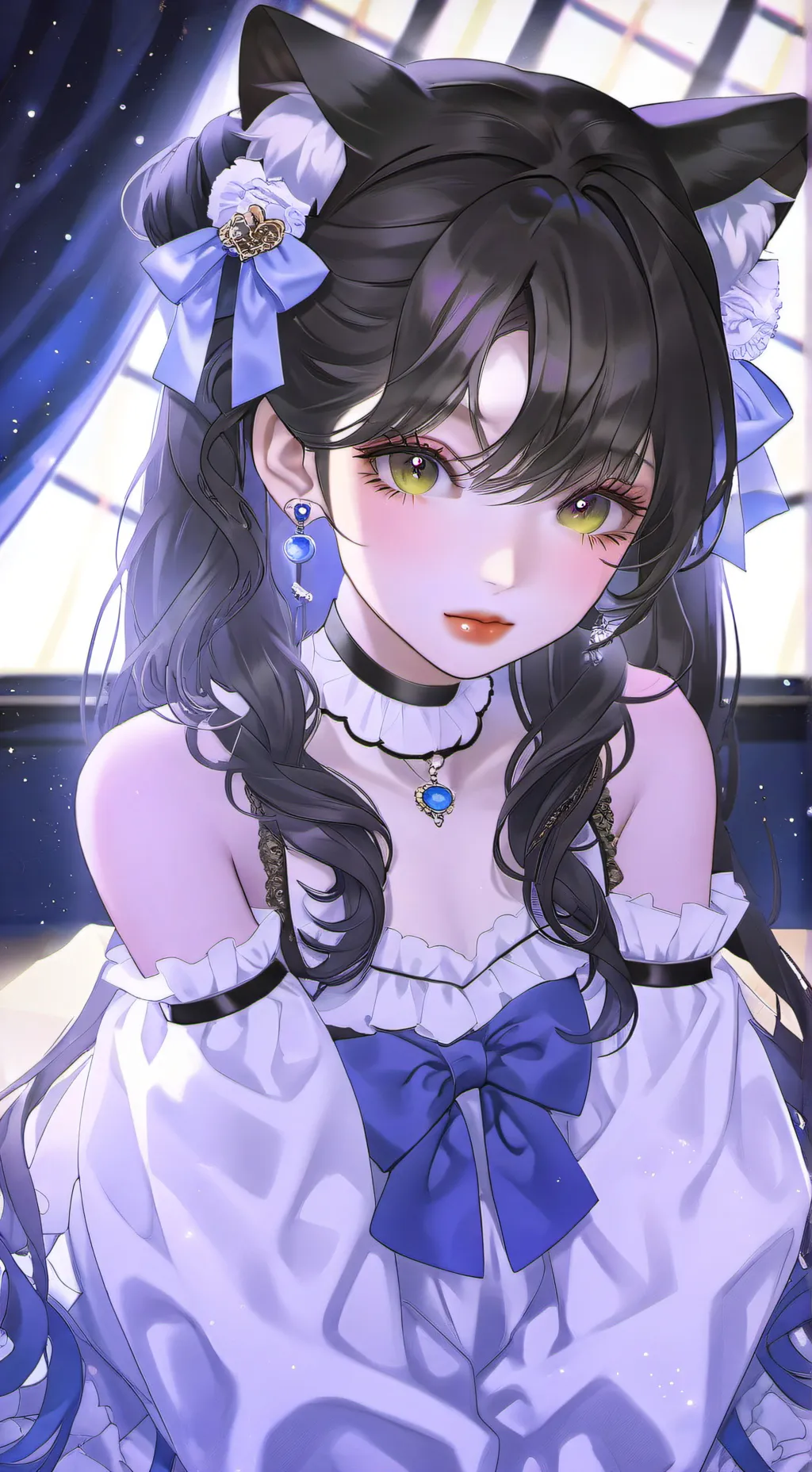 ai character: cat girl background