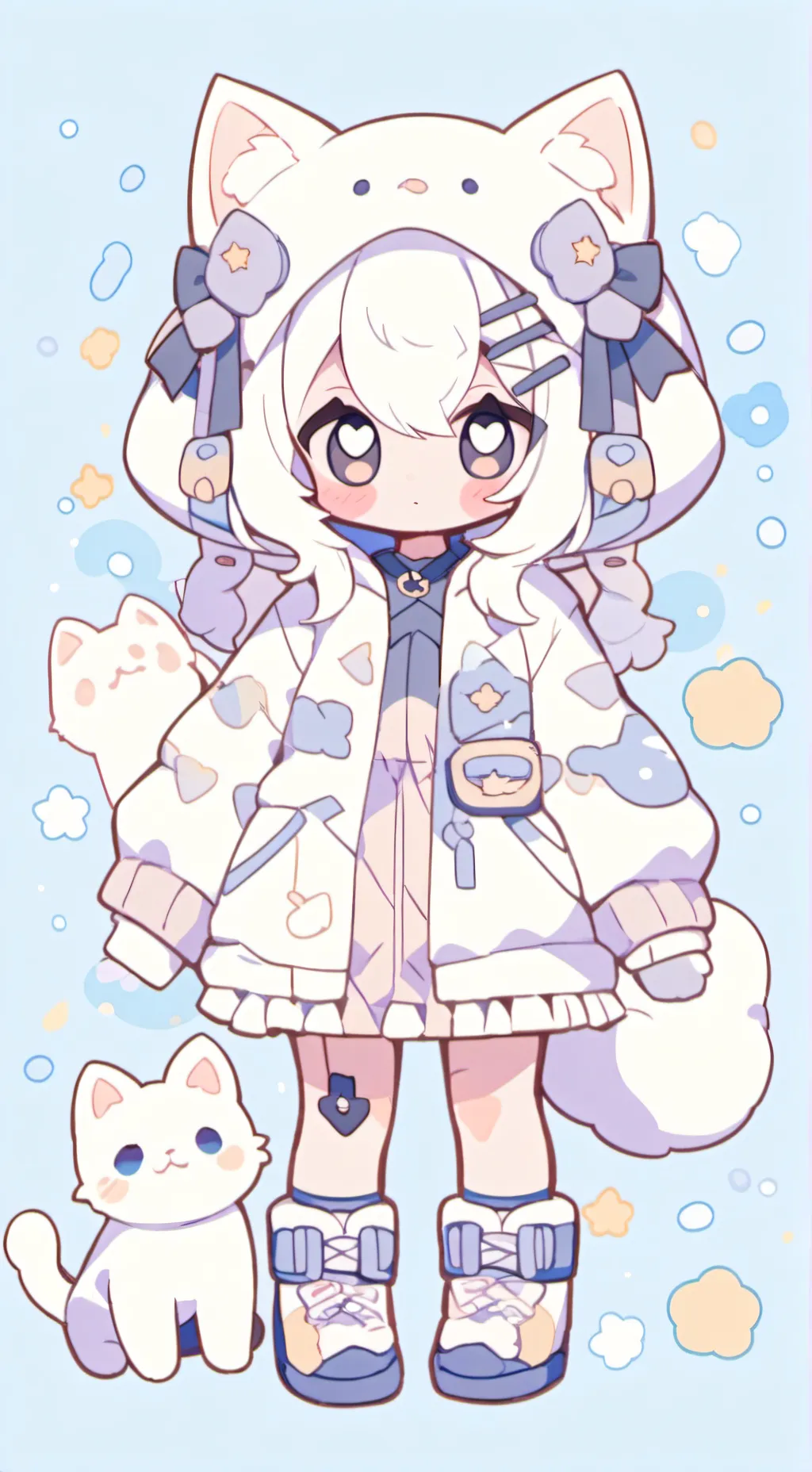 ai character: Bebé neko background