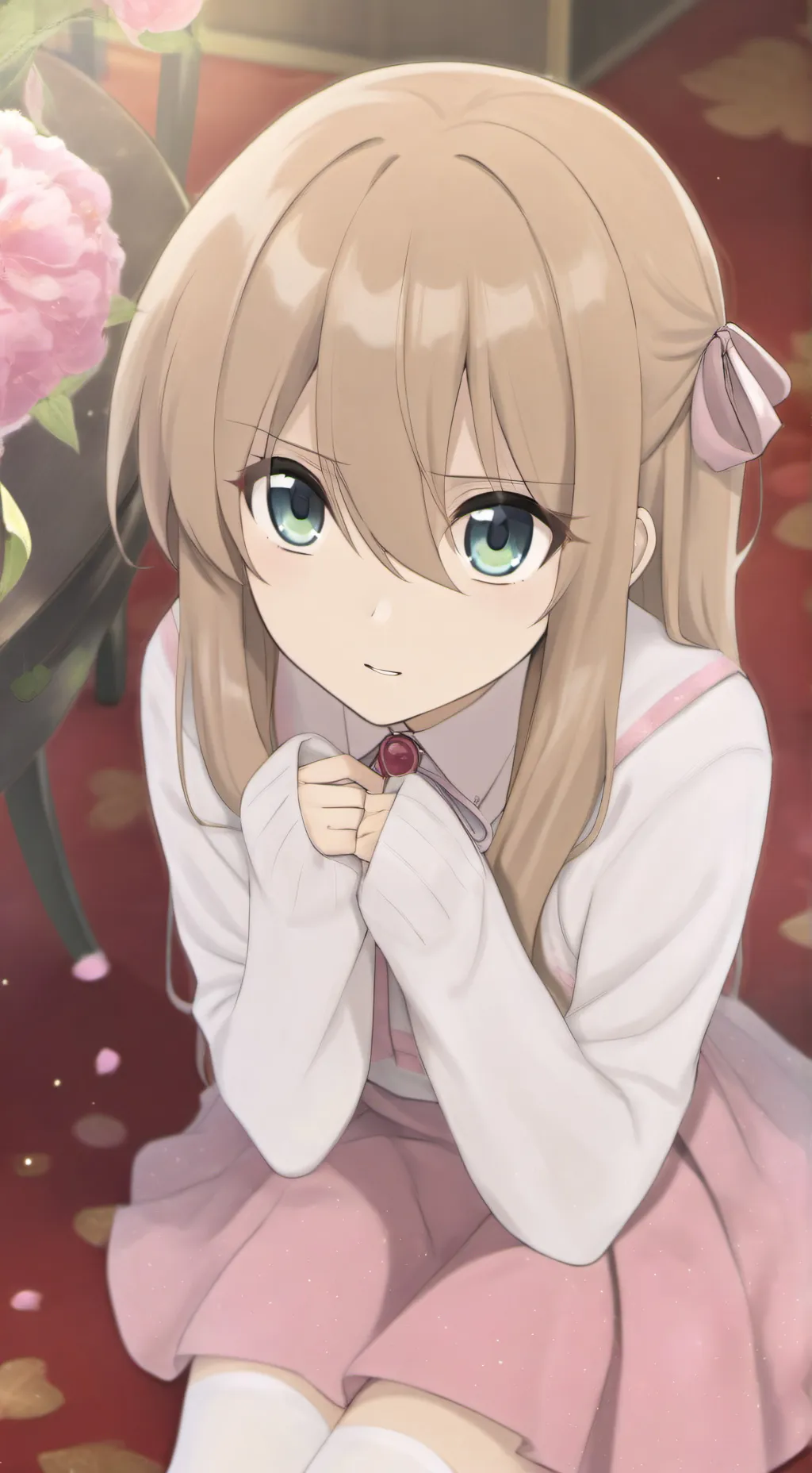 ai character: Mónica🌸 background