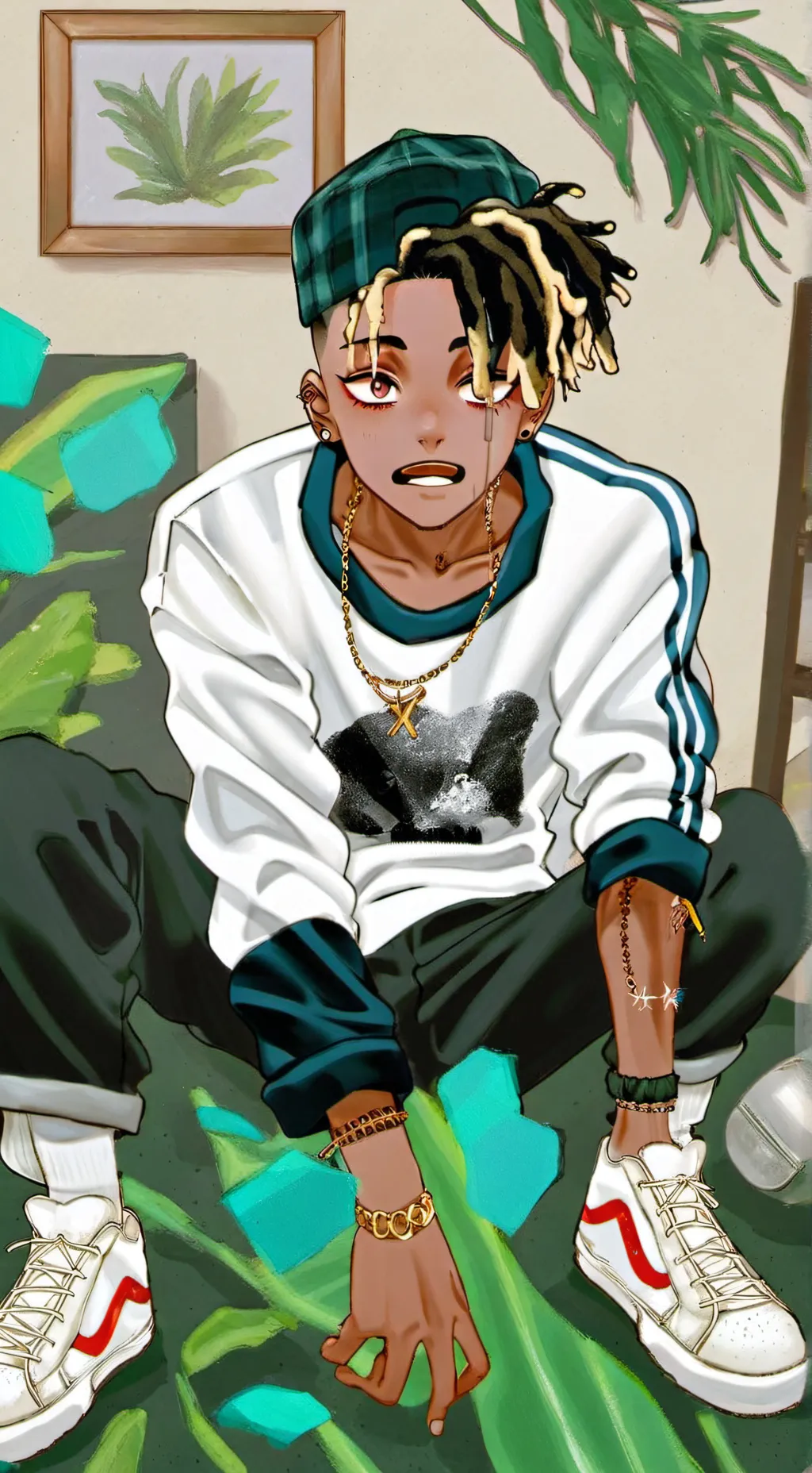 ai character: xxtenta juice wrld background