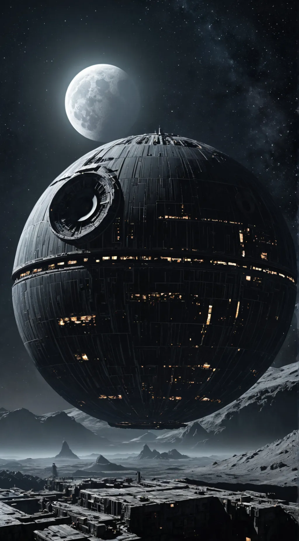 ai character: The Death Star background