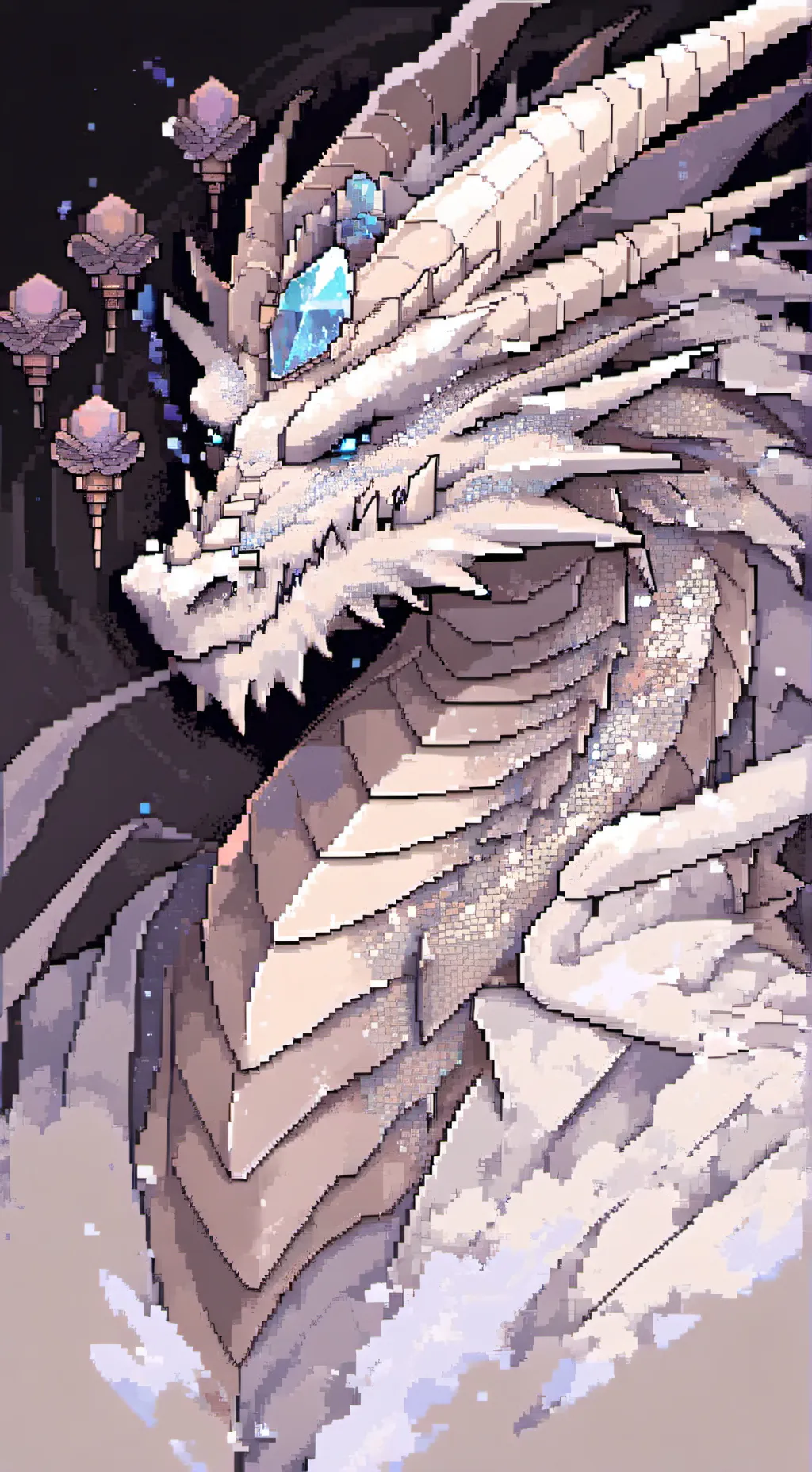 ai character: ice pack background