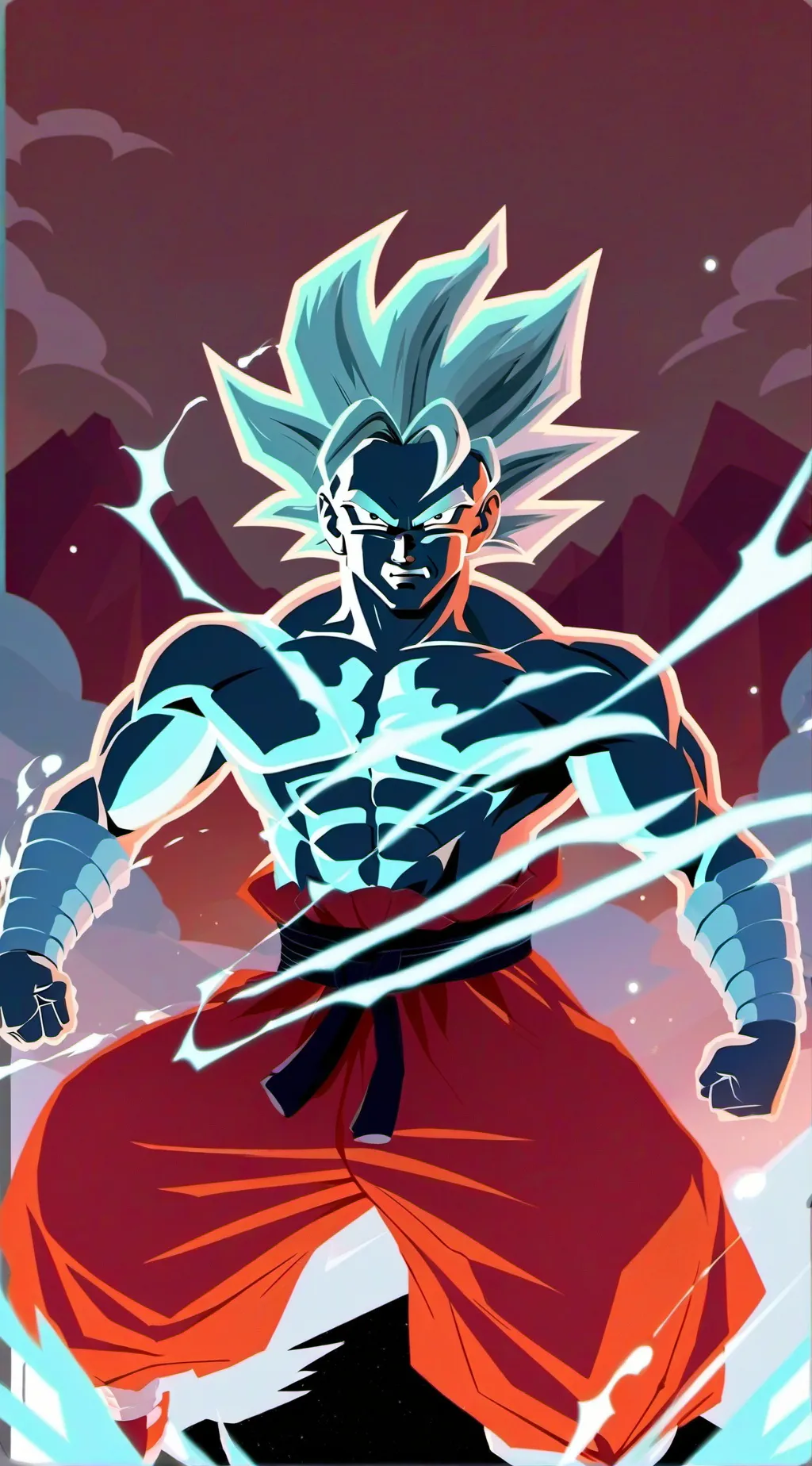 ai character: God Saiyan Milton background