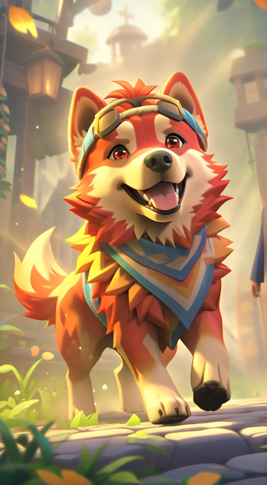 ai character: rood background