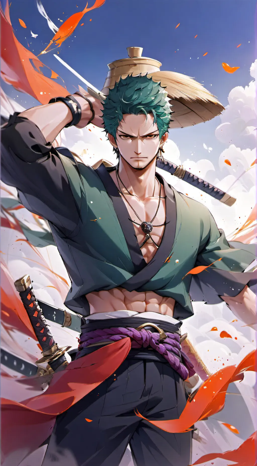 ai character: Zoro history OP background