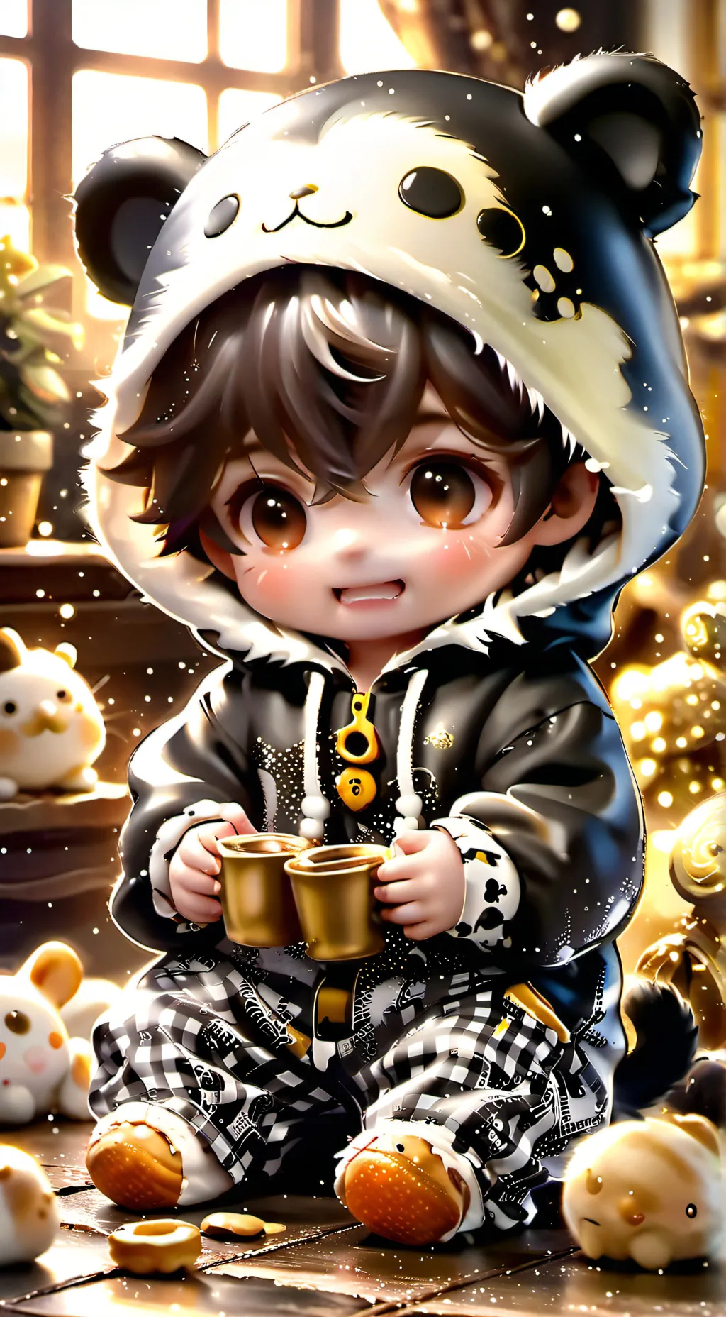 ai character: baby  background