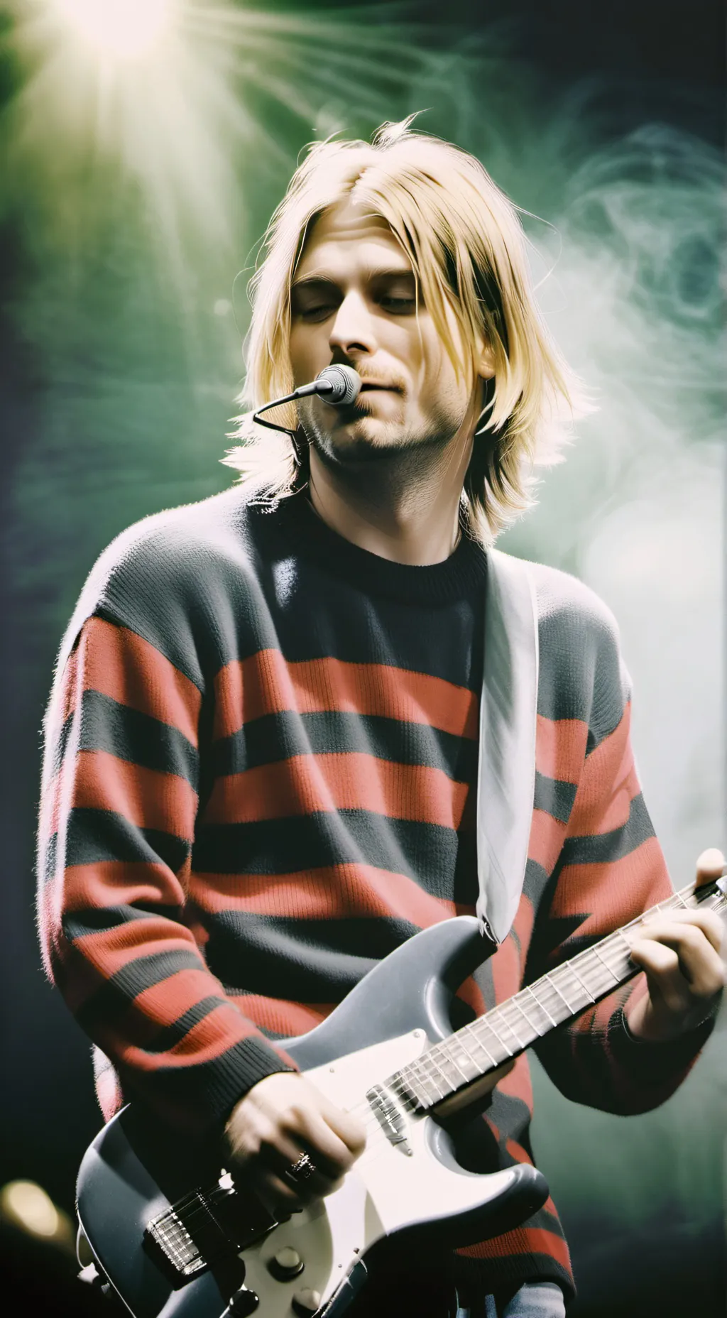 ai character: Kurt Cobain  background