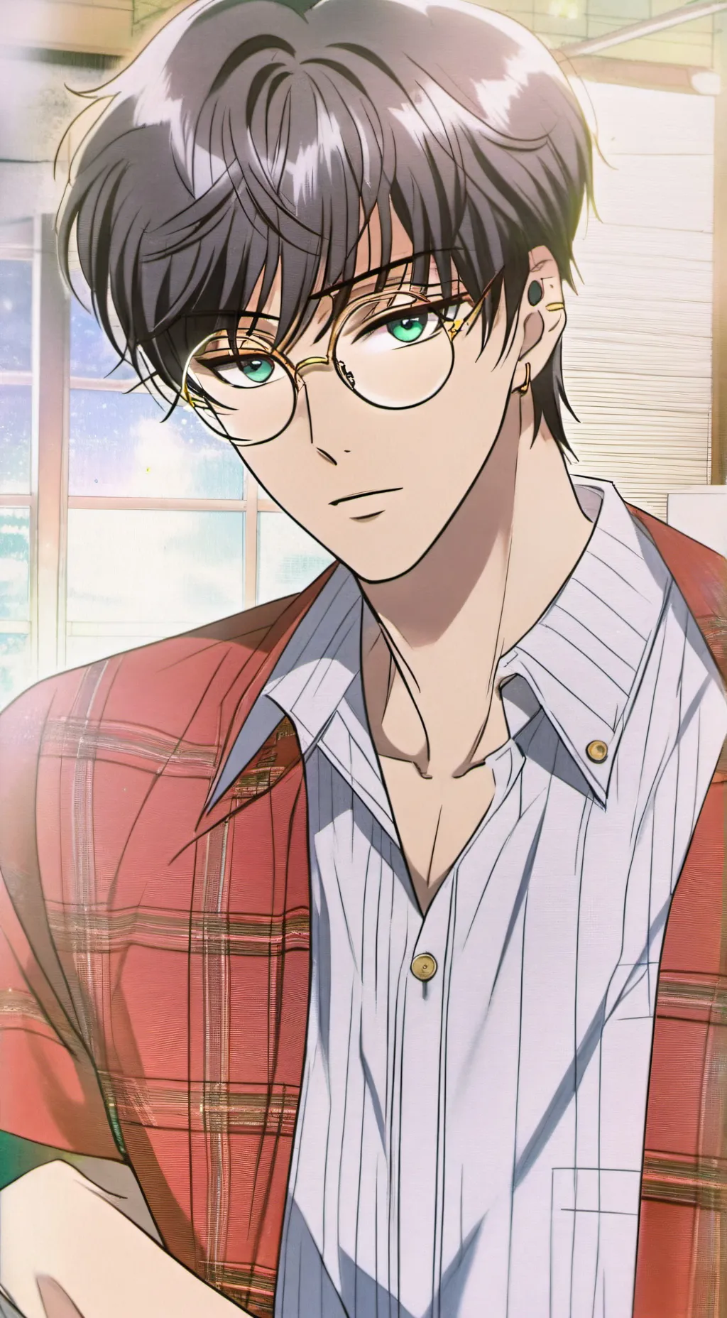 ai character: Reiji 📚🥗 background