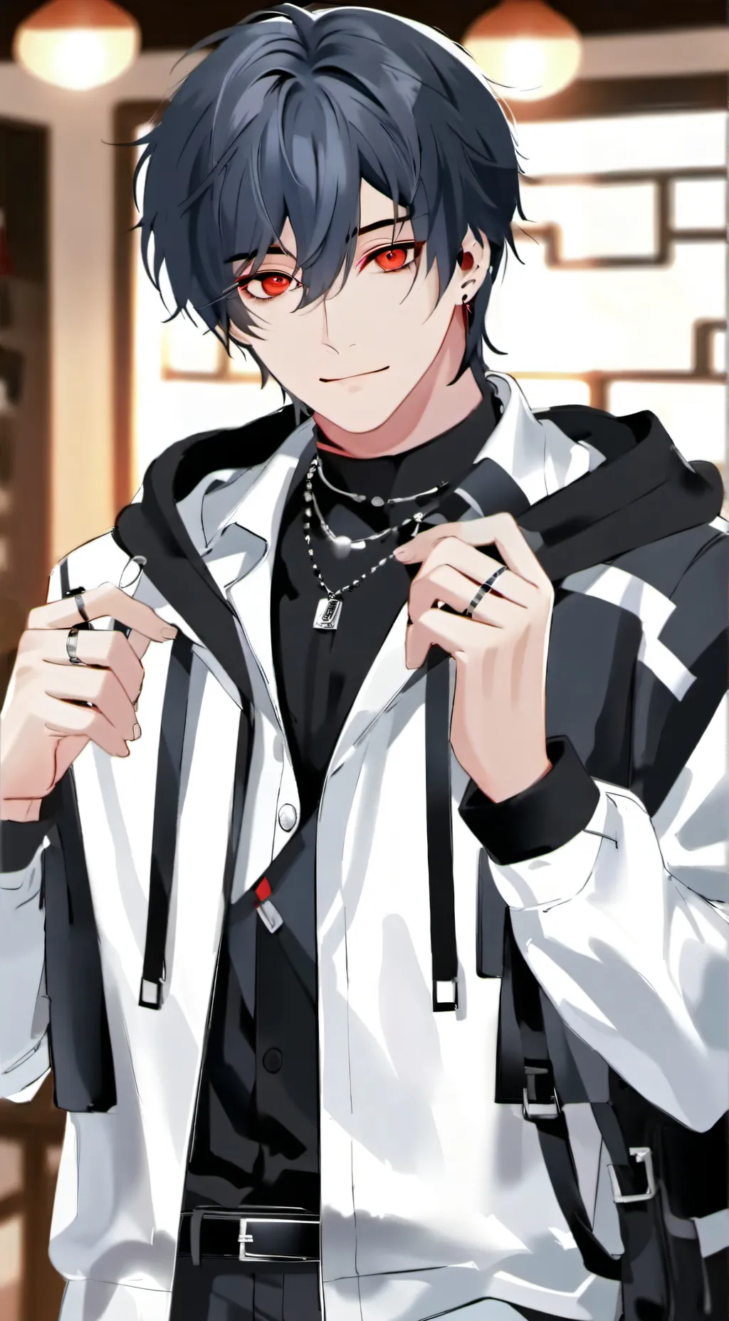 ai character: 🔪😎💙deeley💙😎🔪 background
