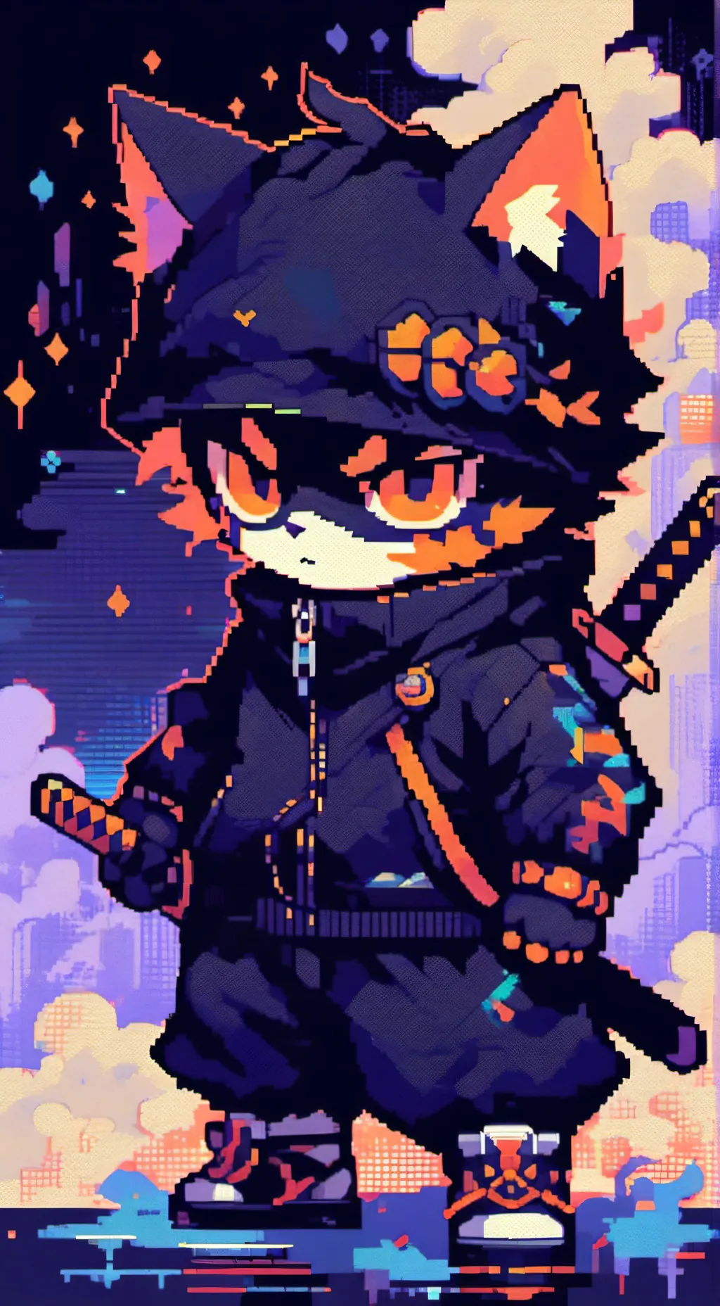 ai character: the cat ninja  background