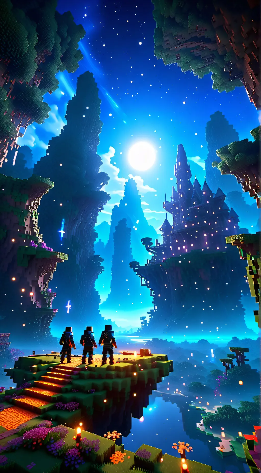 ai character: Minecraft background