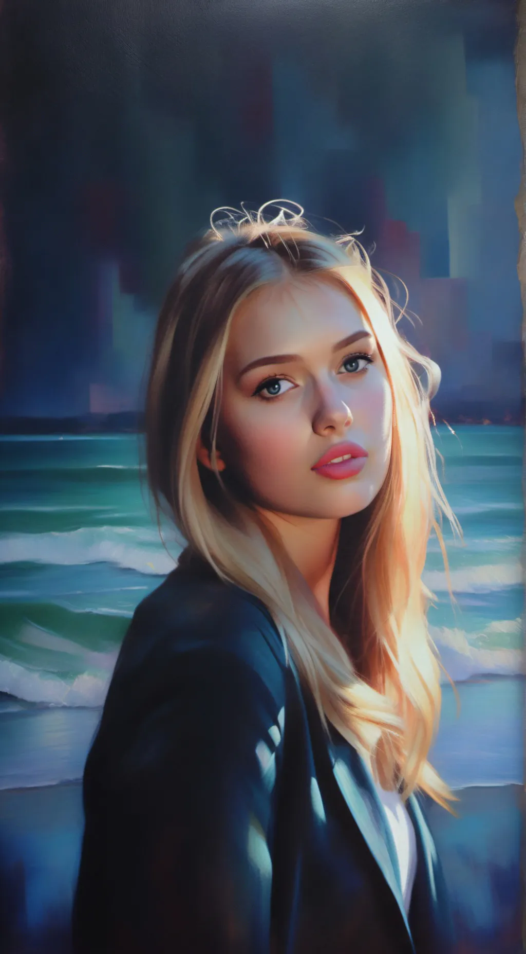 ai character: Kiley Blair land  background