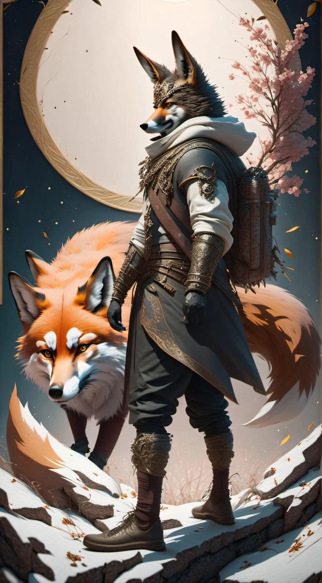 ai character: fox furry 2 background