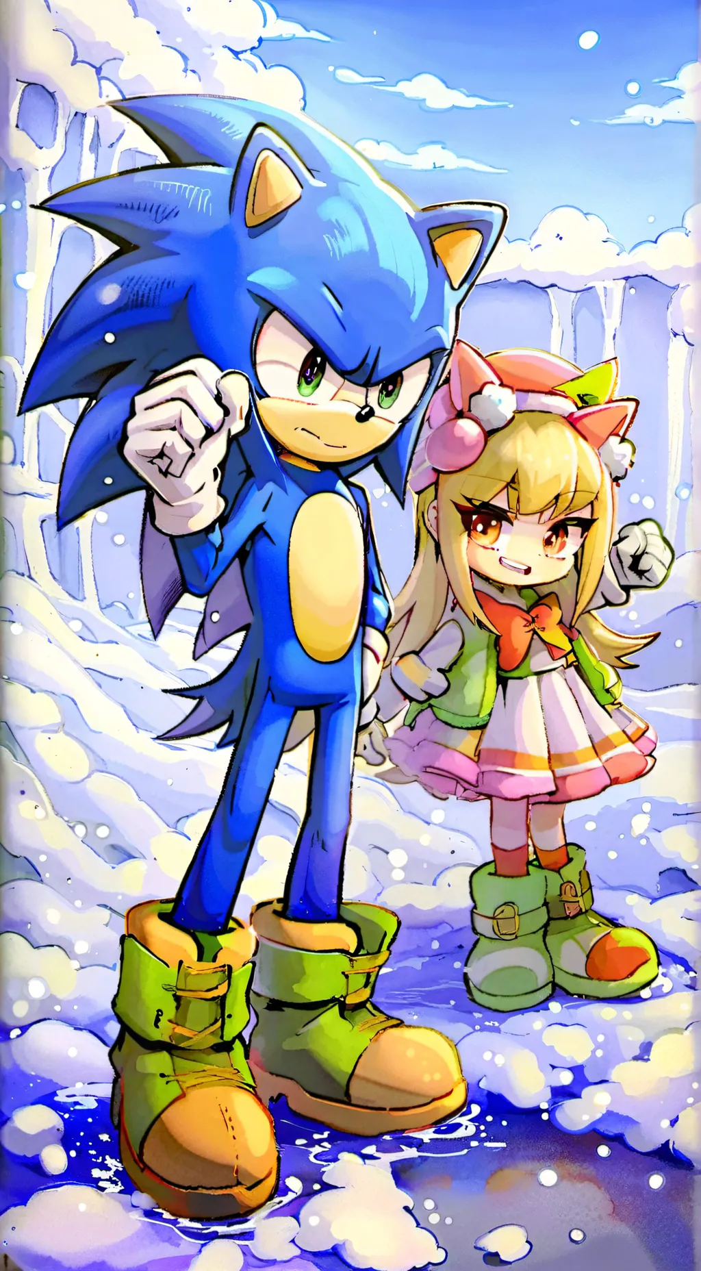 ai character: mlp x sonic background