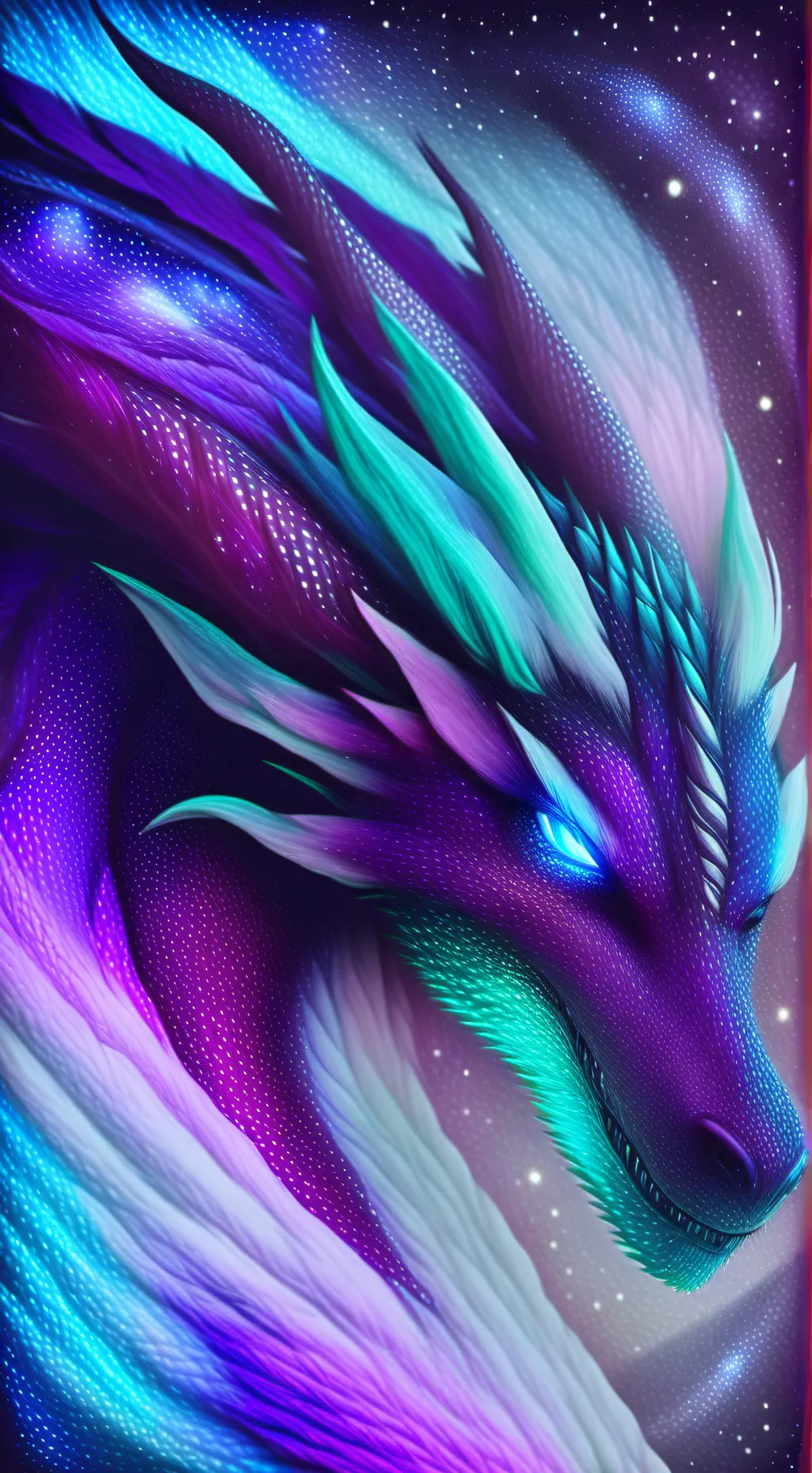 ai character: The Galaxy Dragon. background