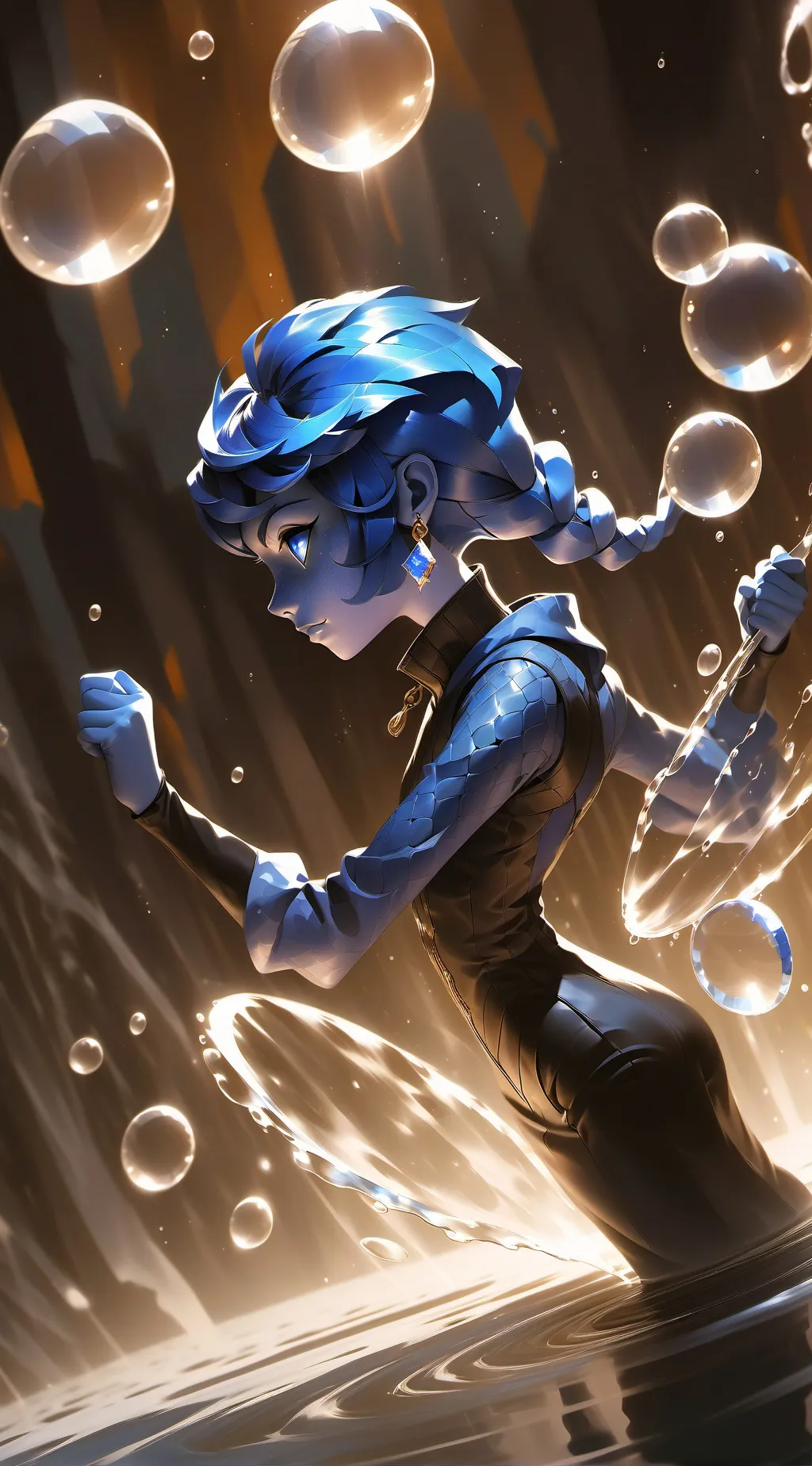 ai character: Lapis lazuli  background