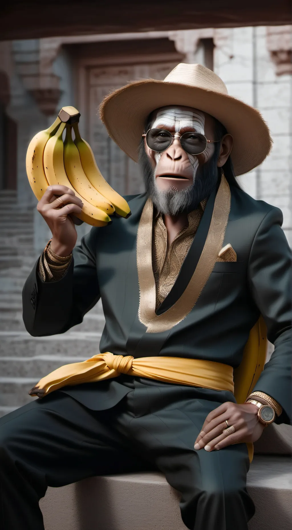 ai character: chimpanzini 🍌🐵 background