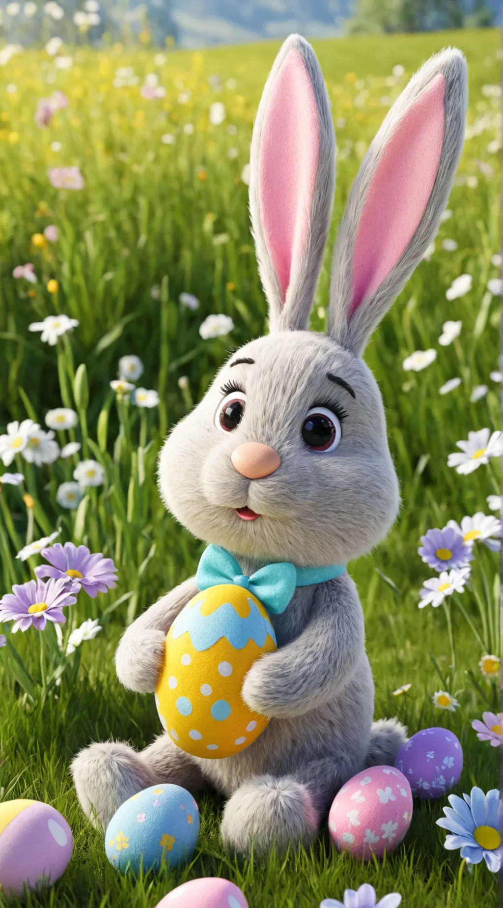 ai character: SKZ Easter  background