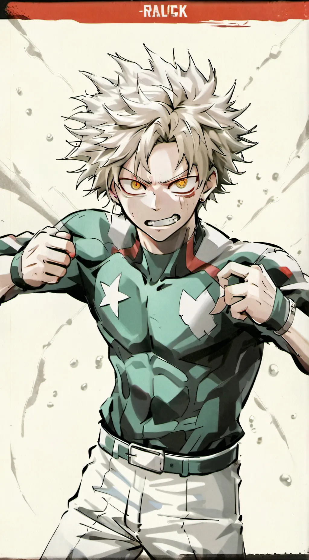 ai character: Mha (bakugo fam) background