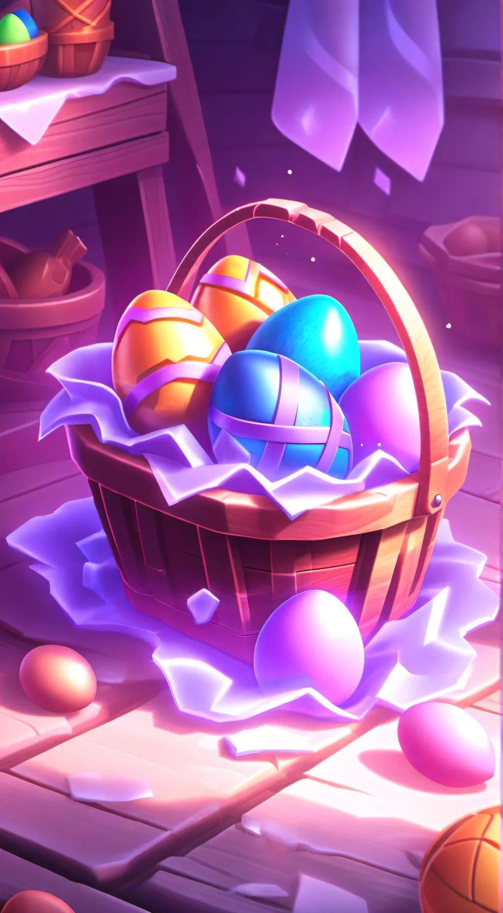 ai character: Dw Easter Party background