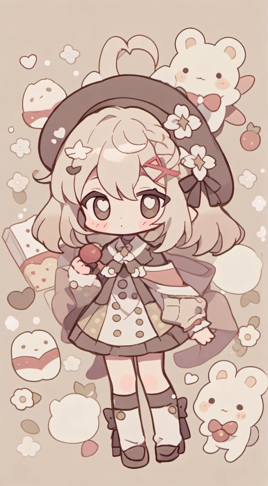 ai character: HH Christmas background