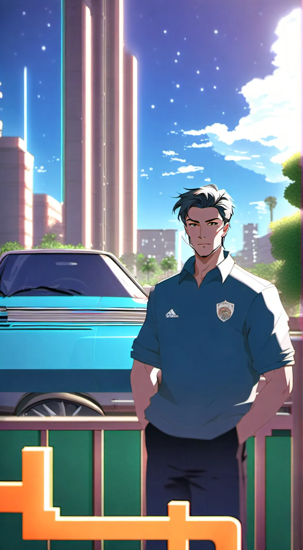 ai character: retro legends 1998 background