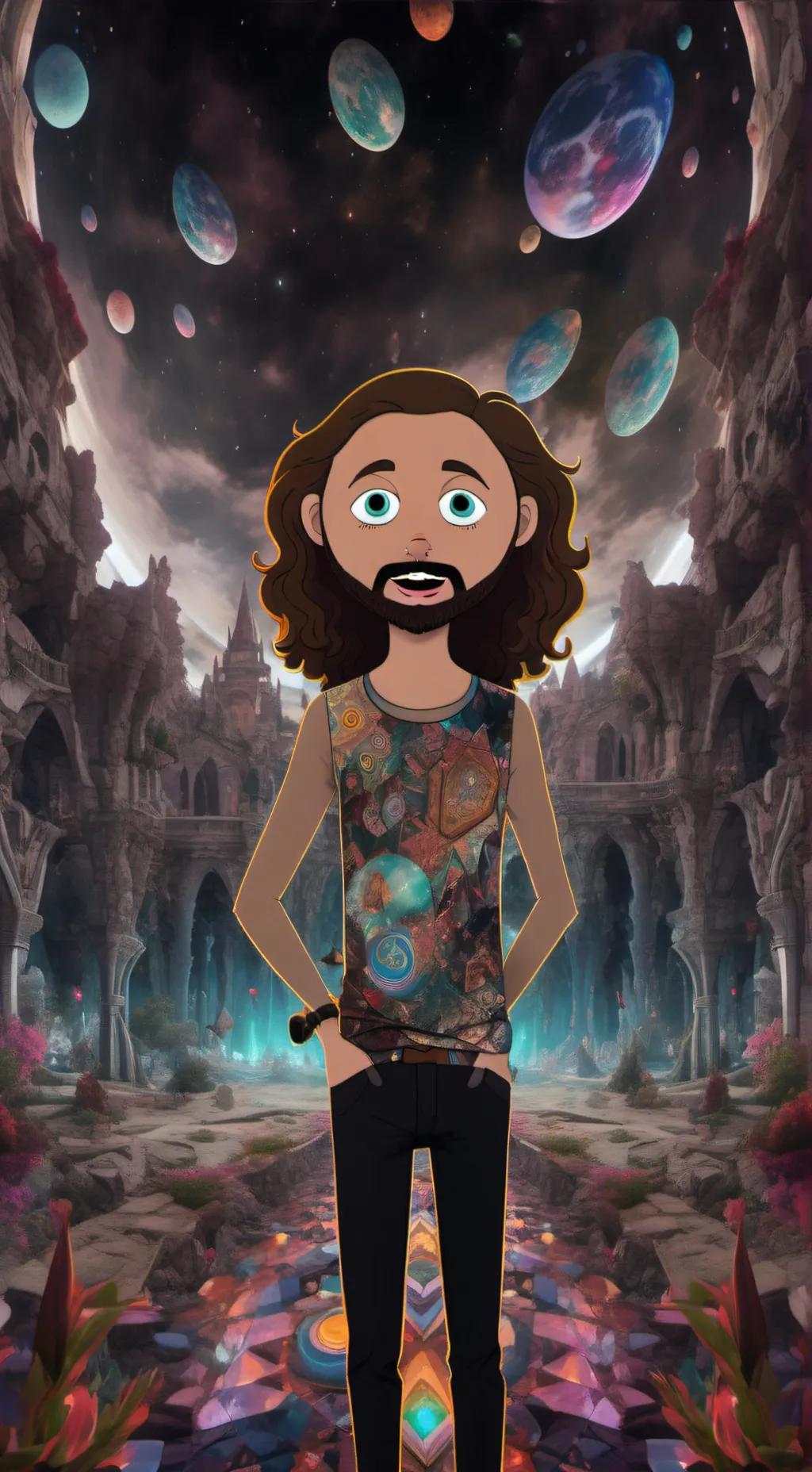 ai character: Halloween Hallowee background