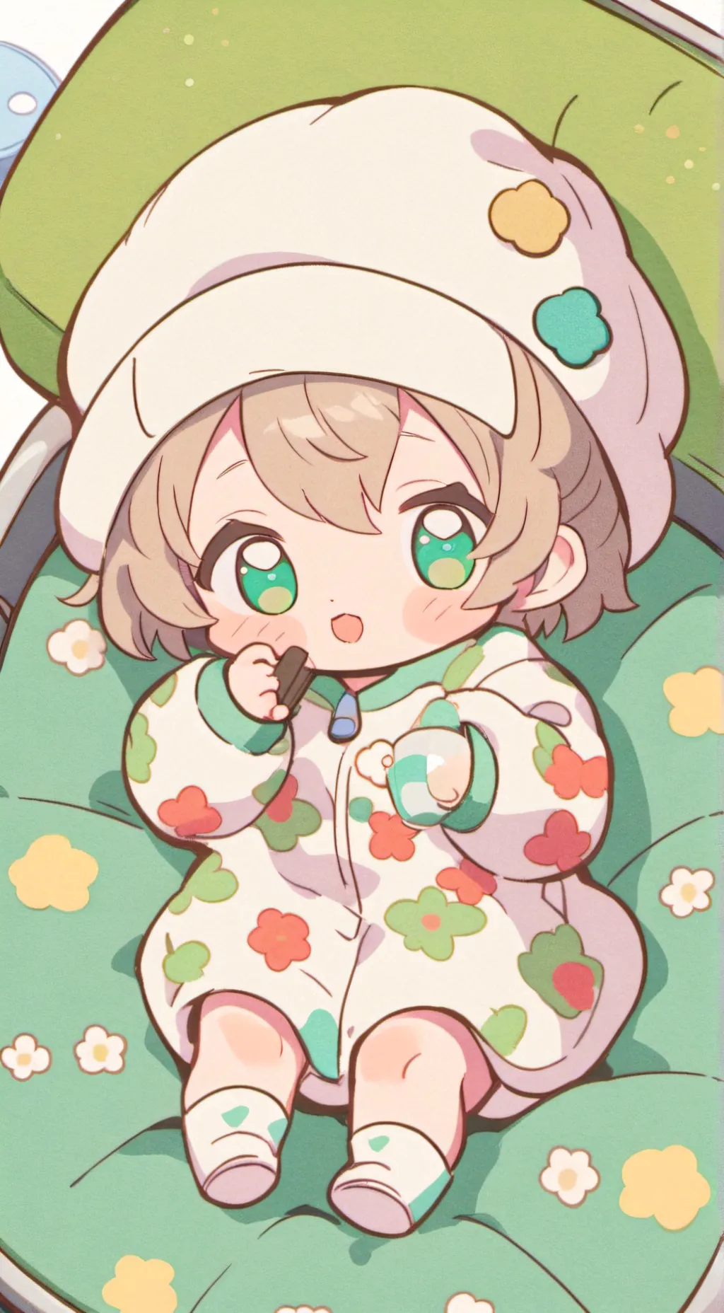 ai character: Baby Allie,Newborn background