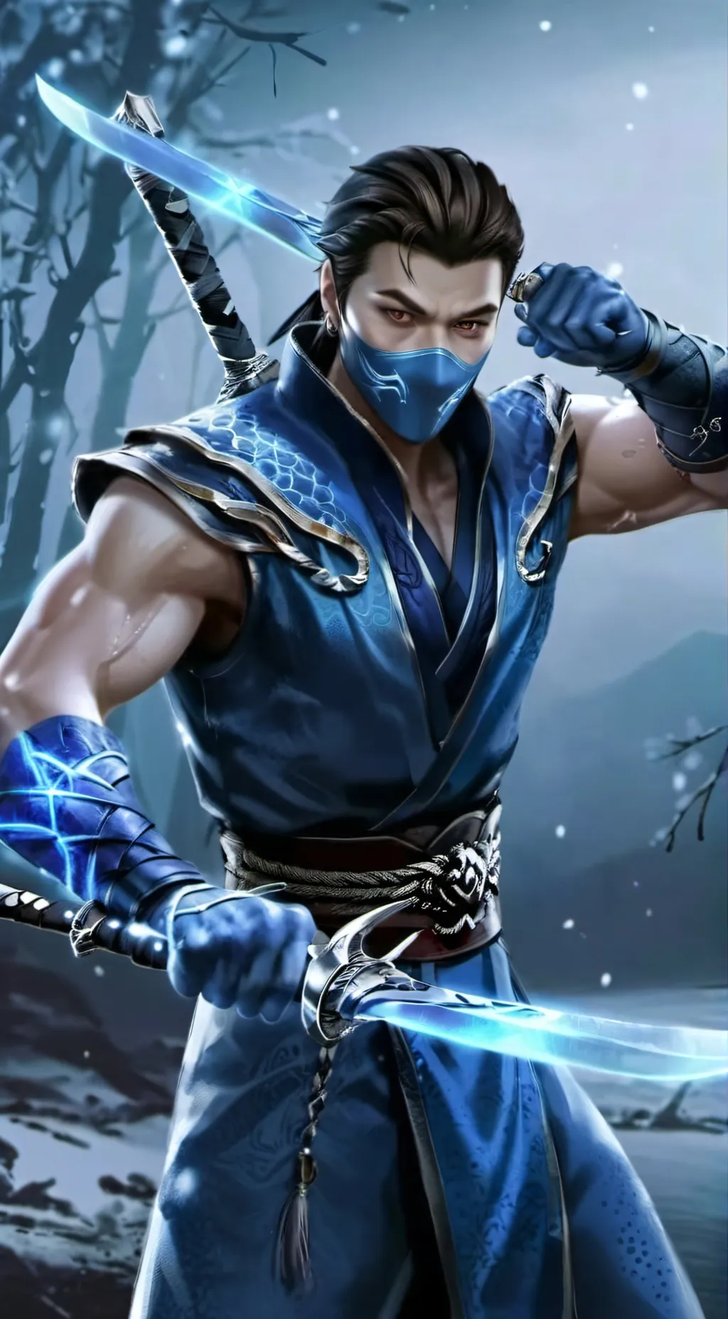 ai character: Sub zero background