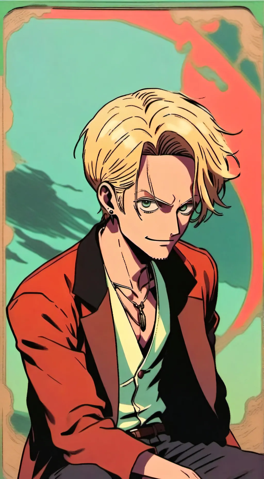 ai character: One piece changed background