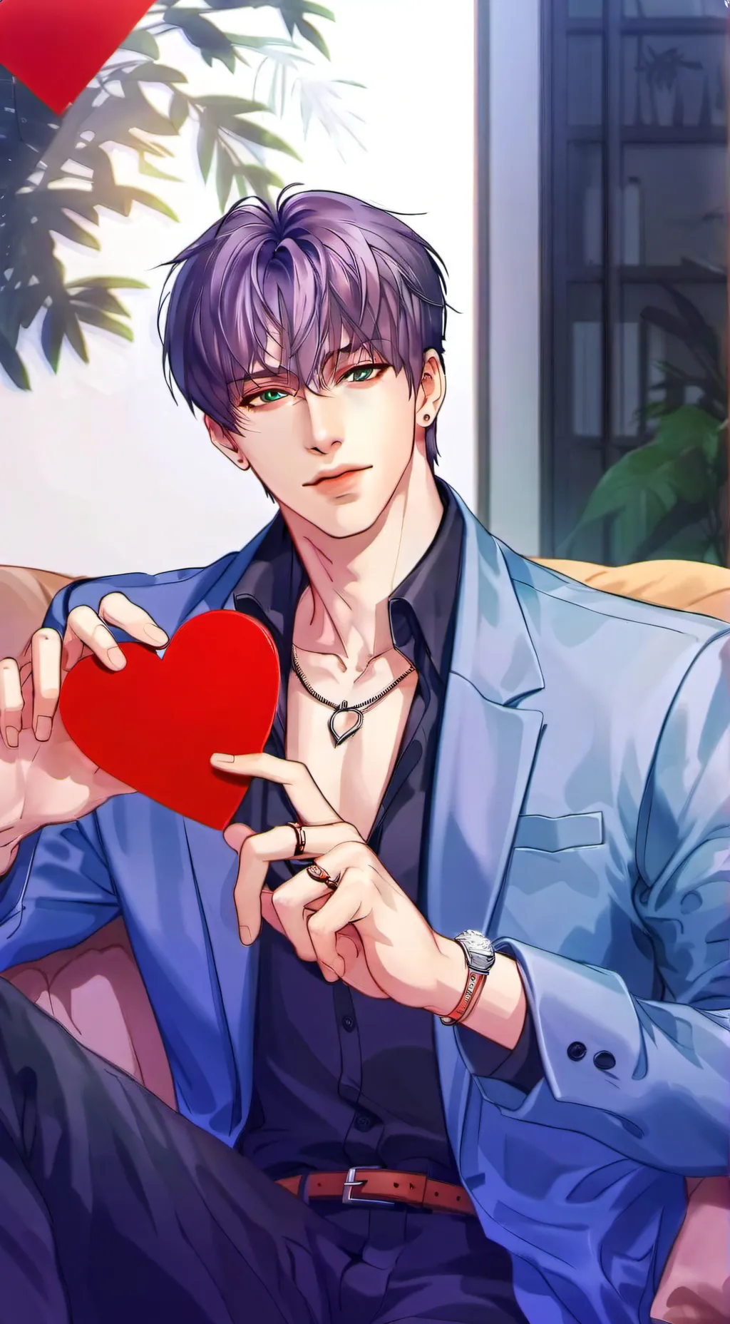 ai character:  Felix 🖤❤ background